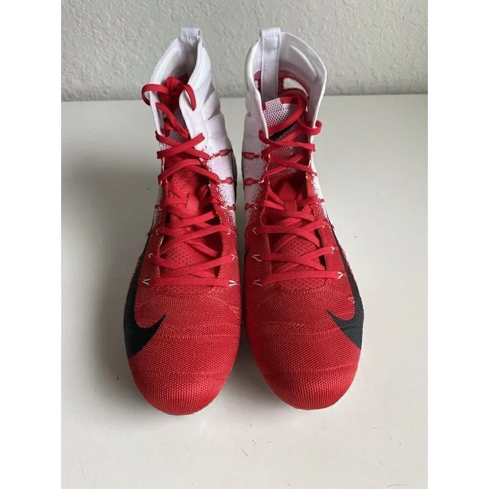Nike Vapor Untouchable 3 Elite Football Cleats White Gym Red Sz 12.5 AO3006-160‎
